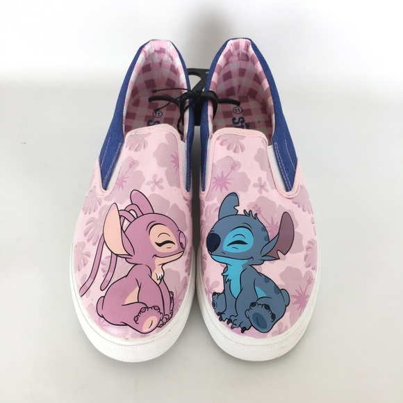Disney Stitch Low Top Slip-on Sneaker Boat Shoes NEW Women’s Sz 11 Pink Purple - Picture 9 of 14
